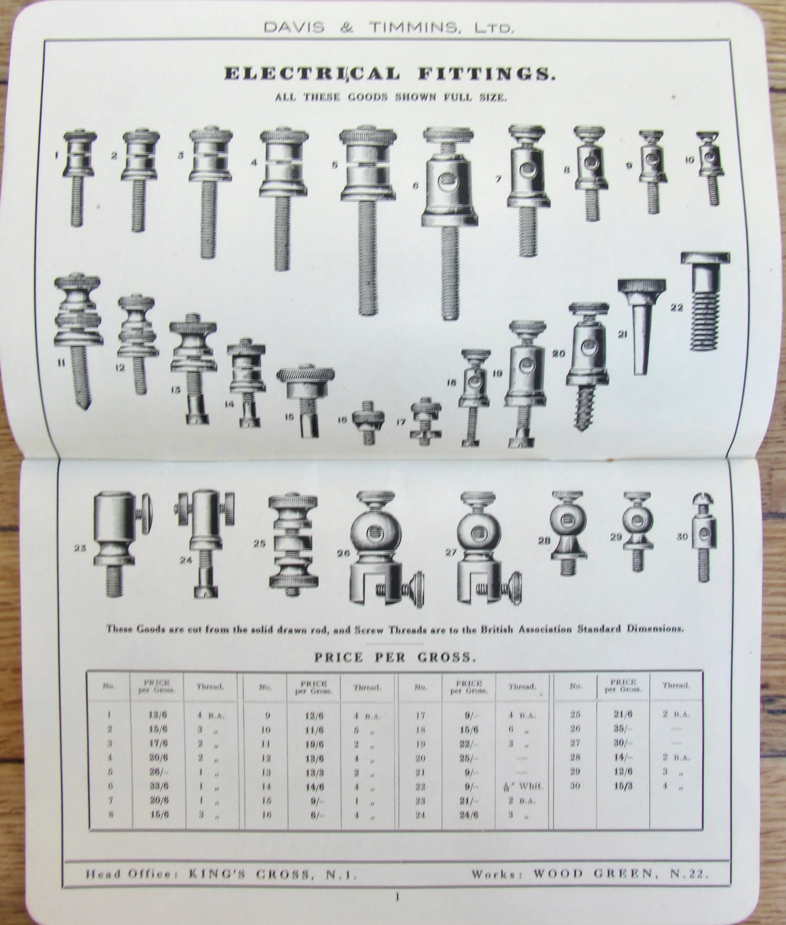 1930s Terminals Catalogue By Davis & Timmins Limited