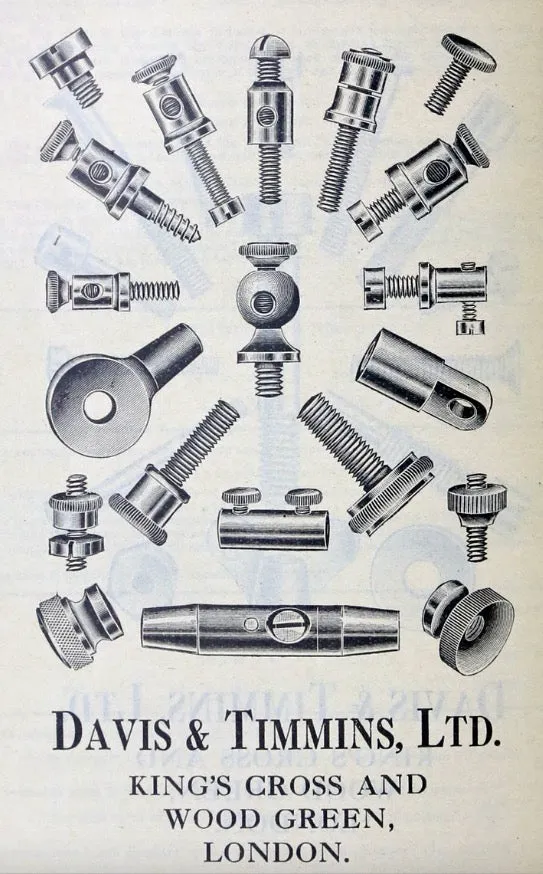 1930s Terminals Catalogue By Davis & Timmins Limited