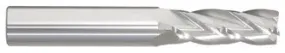 206-001001: 1/32 Dia, 1/8 LOC, 1-1/2 OAL, 4-Flt,  Carbide Square End Mill- Single End, 30 Deg. Helix, Uncoated, USA