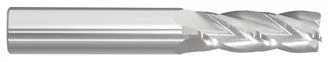 206-001001: 1/32 Dia, 1/8 LOC, 1-1/2 OAL, 4-Flt,  Carbide Square End Mill- Single End, 30 Deg. Helix, Uncoated, USA