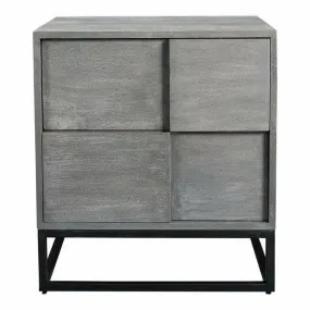 22 Inch Nightstand Grey Contemporary