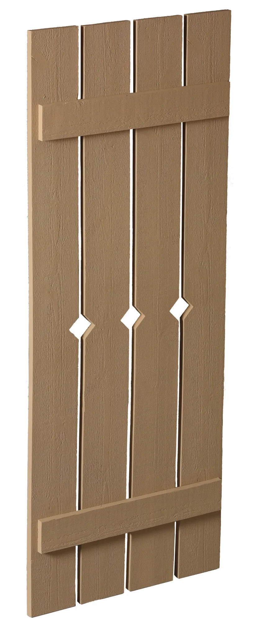 24" Plank Shutter - 4 Board , Diamond