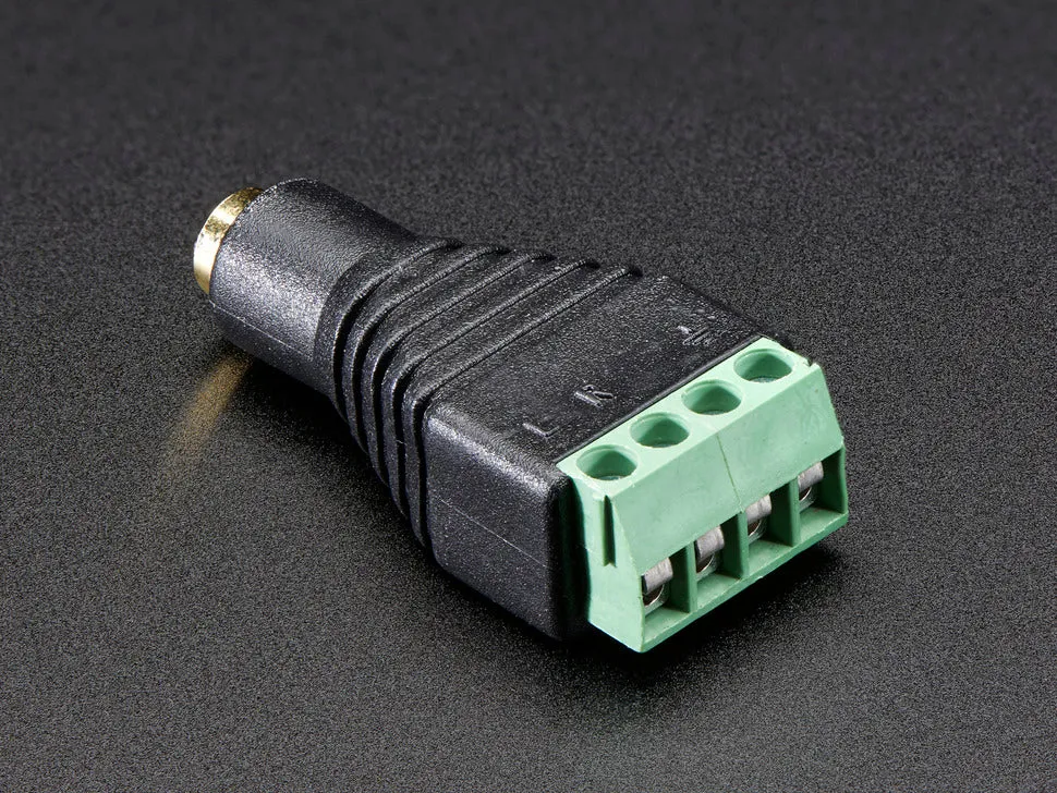 3.5mm (1/8") 4-Pole (TRRS) Audio Jack Terminal Block