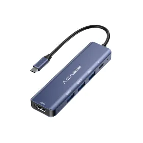 ACASIS DS-7HP5 5-in-1 USB 3.0 to Type C Hub Docking Station with 4K HD 60Hz HDMI Port, 100W PD Fast Charging, and 5Gbps High Speed Data