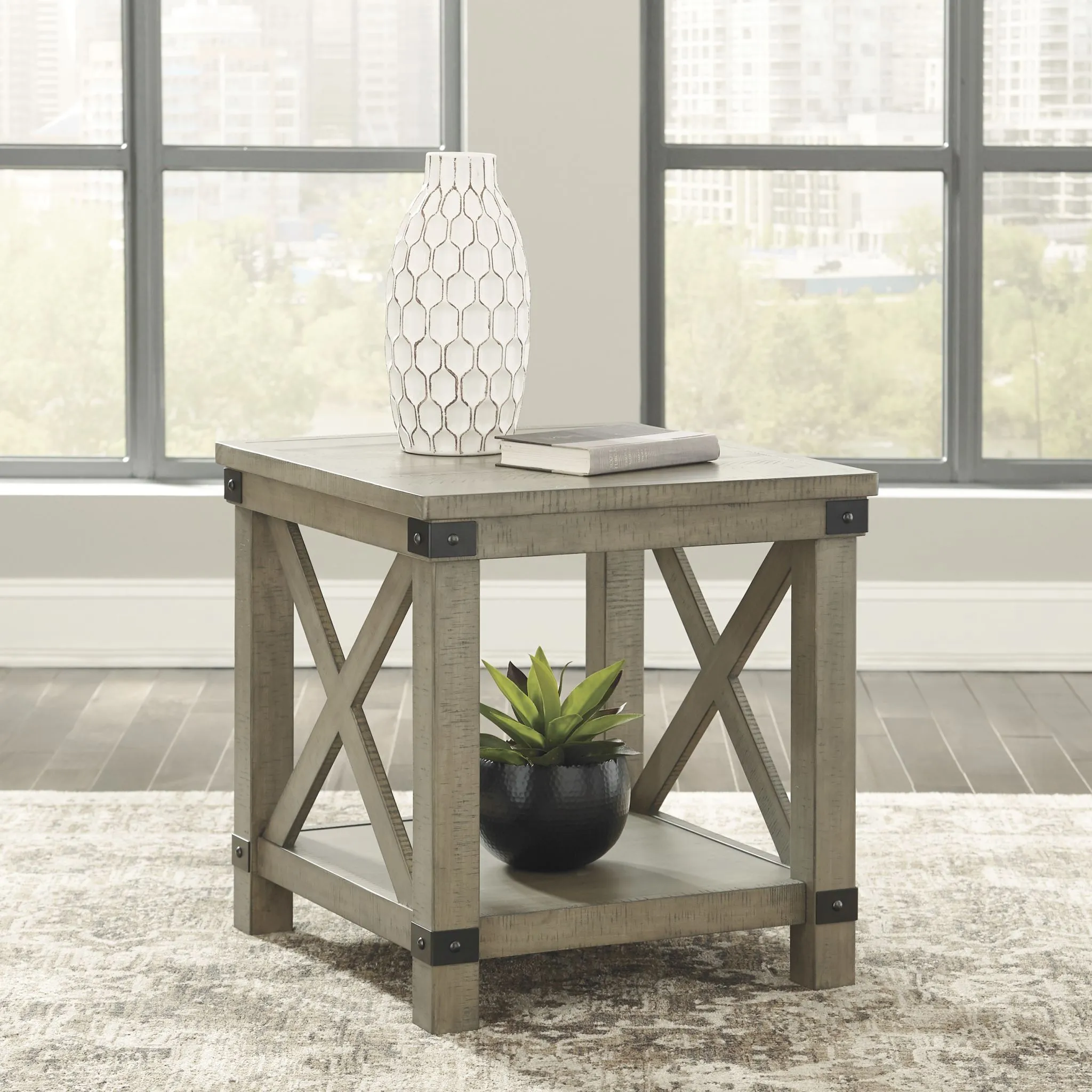 Aldwin End Table - Gray