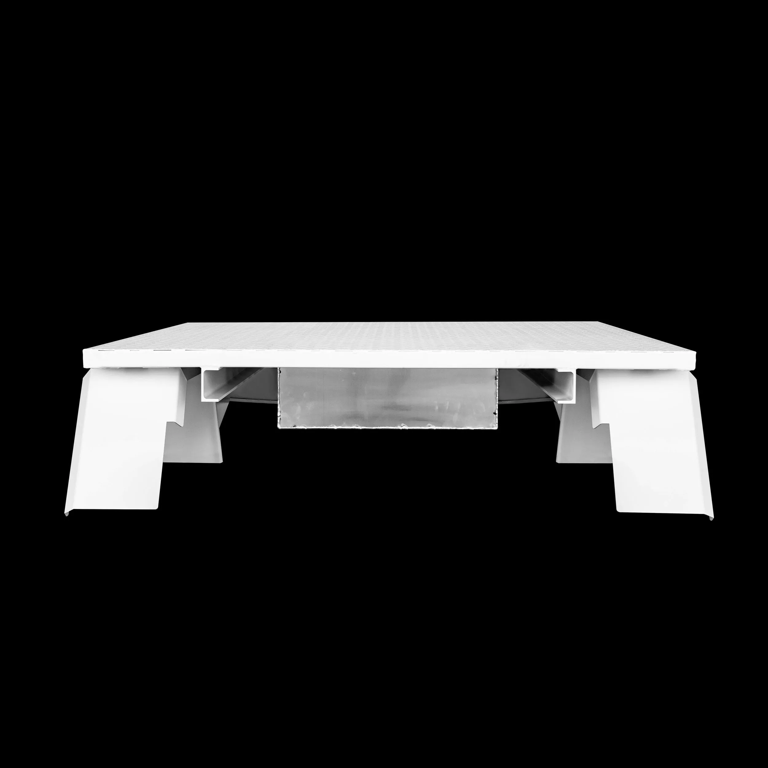 Aluminium Tray 1650mm No Headboard - White