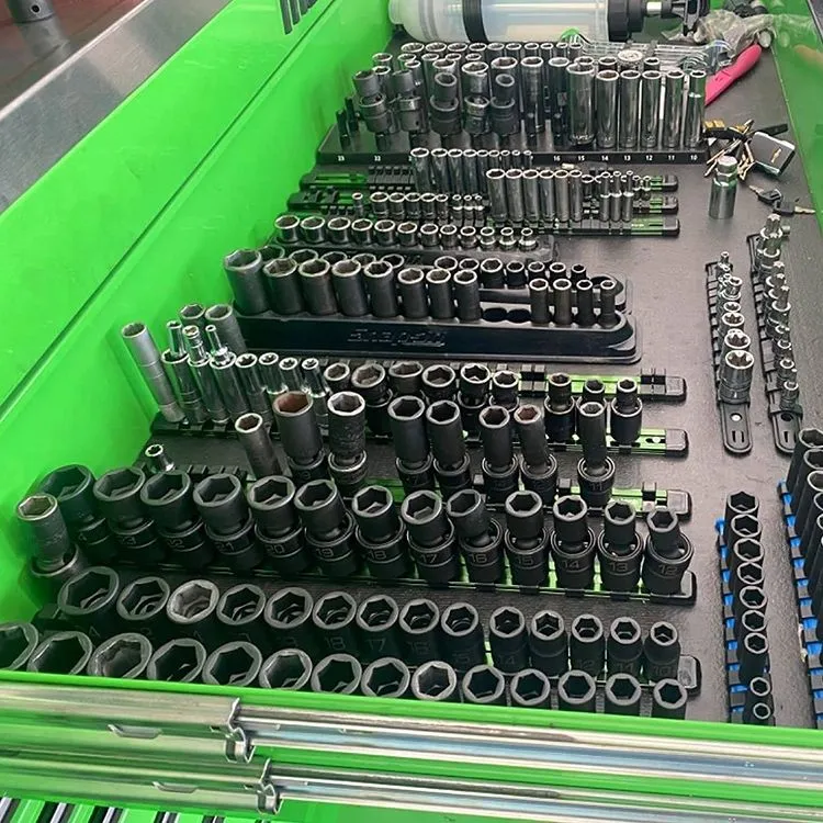 Aluminum Socket Organizer Rails With Rubber End Caps