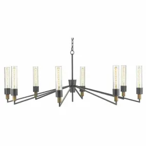 Antique Black Reclaimed Wood Delgado Chandelier