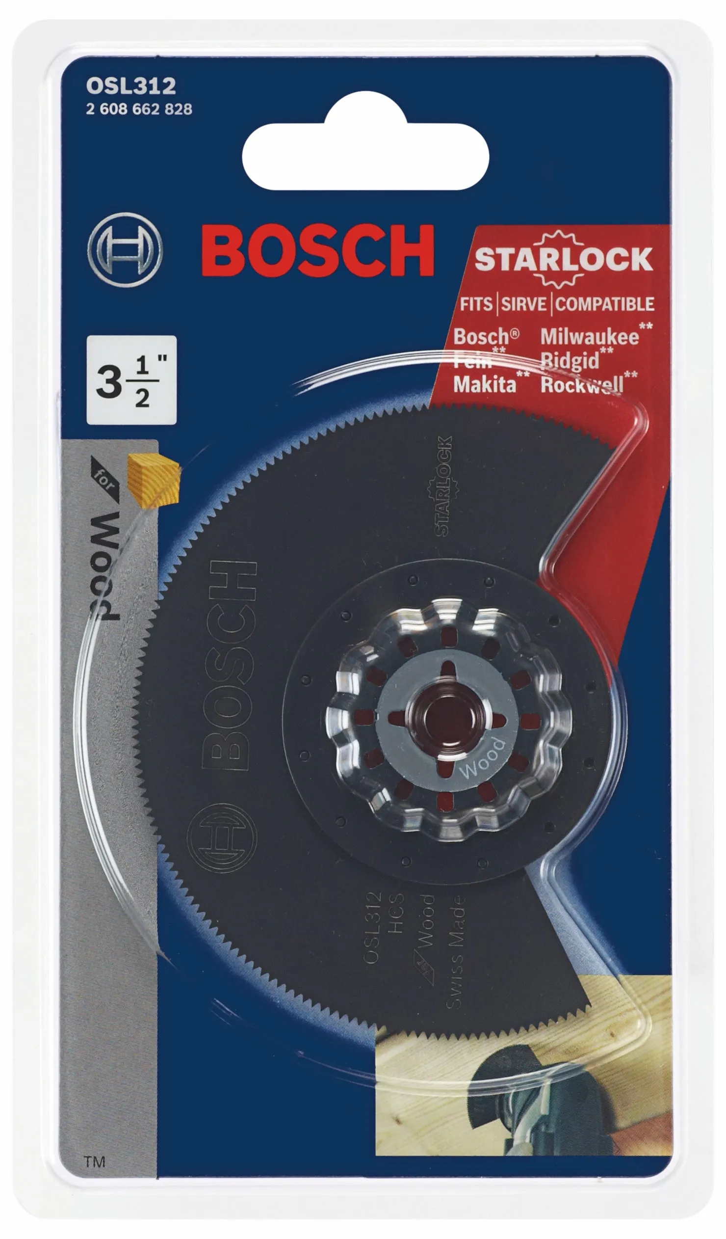 BOSCH OSL312 3-1/2 In. Starlock® Oscillating Multi Tool High-Carbon Steel Segmented Saw Blade