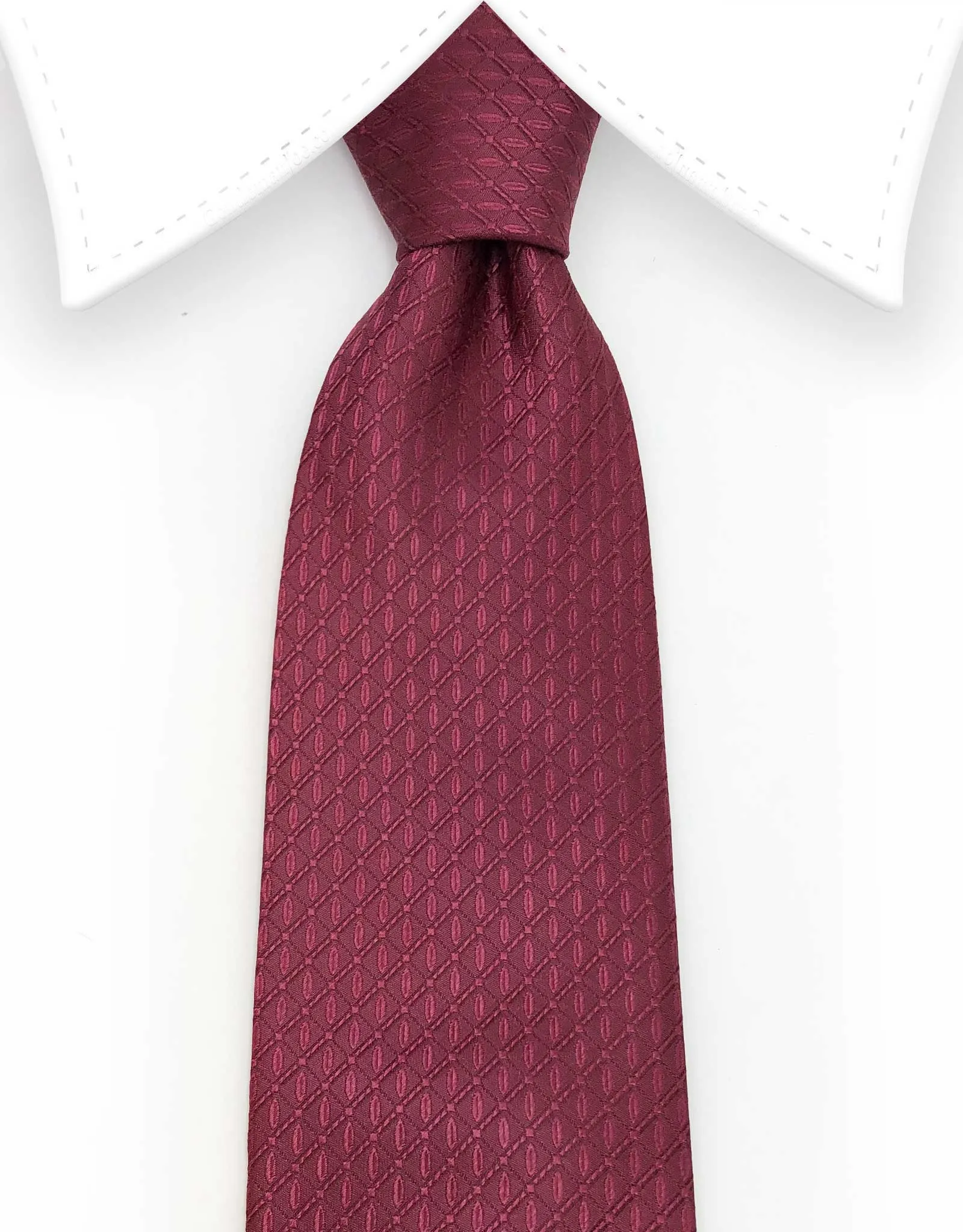 Burgundy Extra Long 70" Silk Tie - 3XL