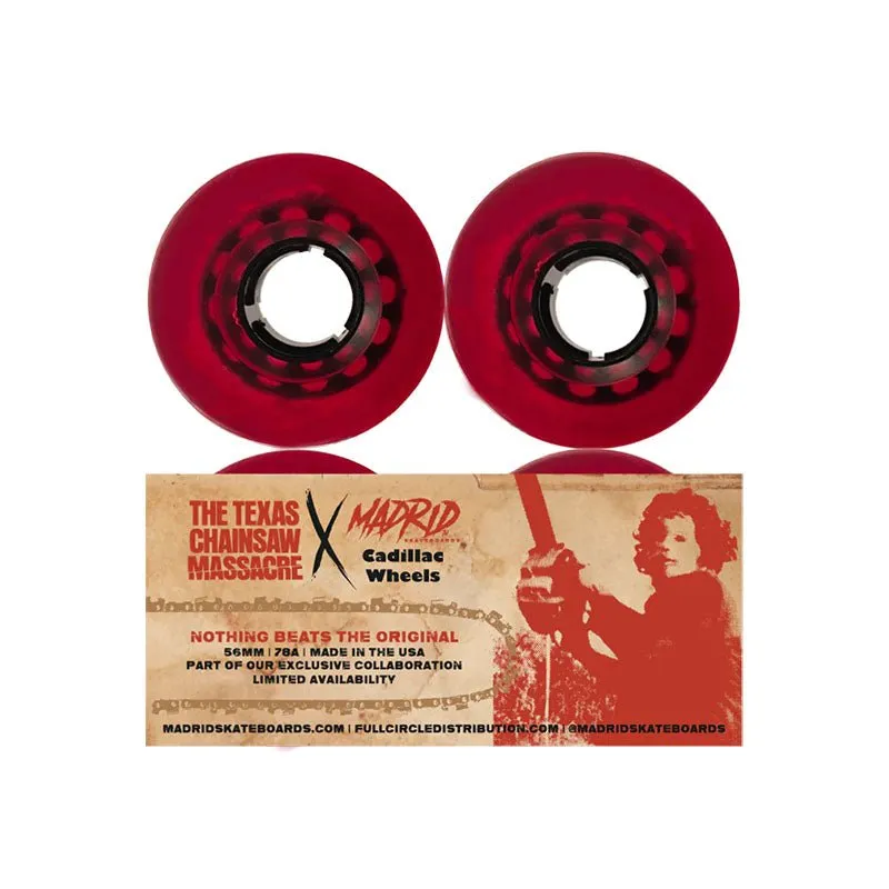 Cadillac 56mm 78a Texas Chainsaw Massacre Custom Skateboard Wheels 4pk