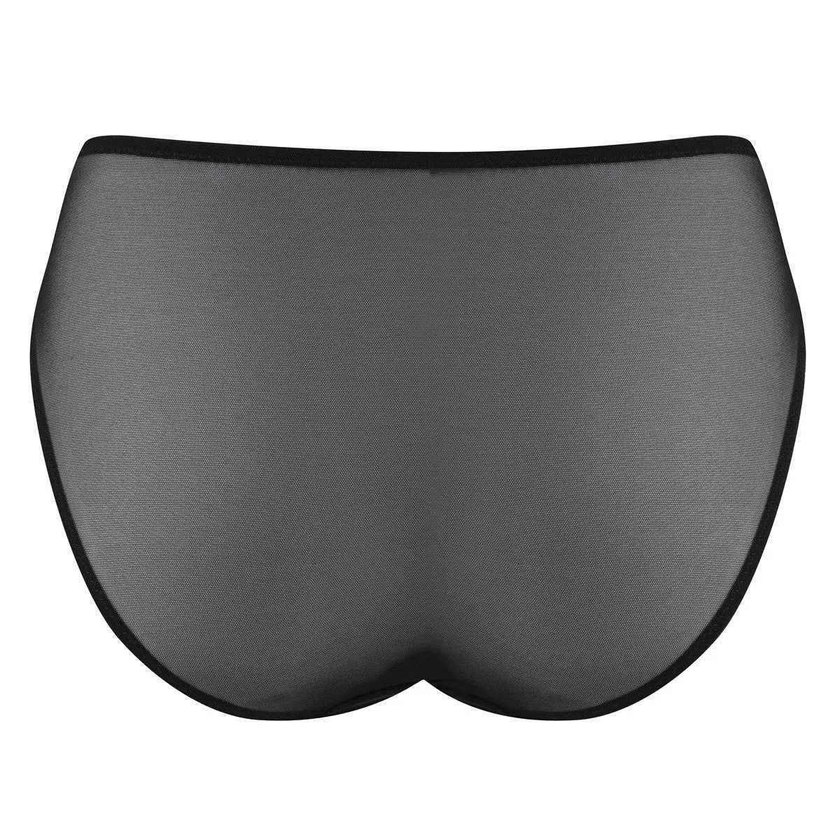 Clara Charcoal & Black Brief Panty - Panache