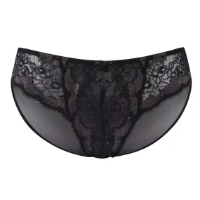 Clara Charcoal & Black Brief Panty - Panache