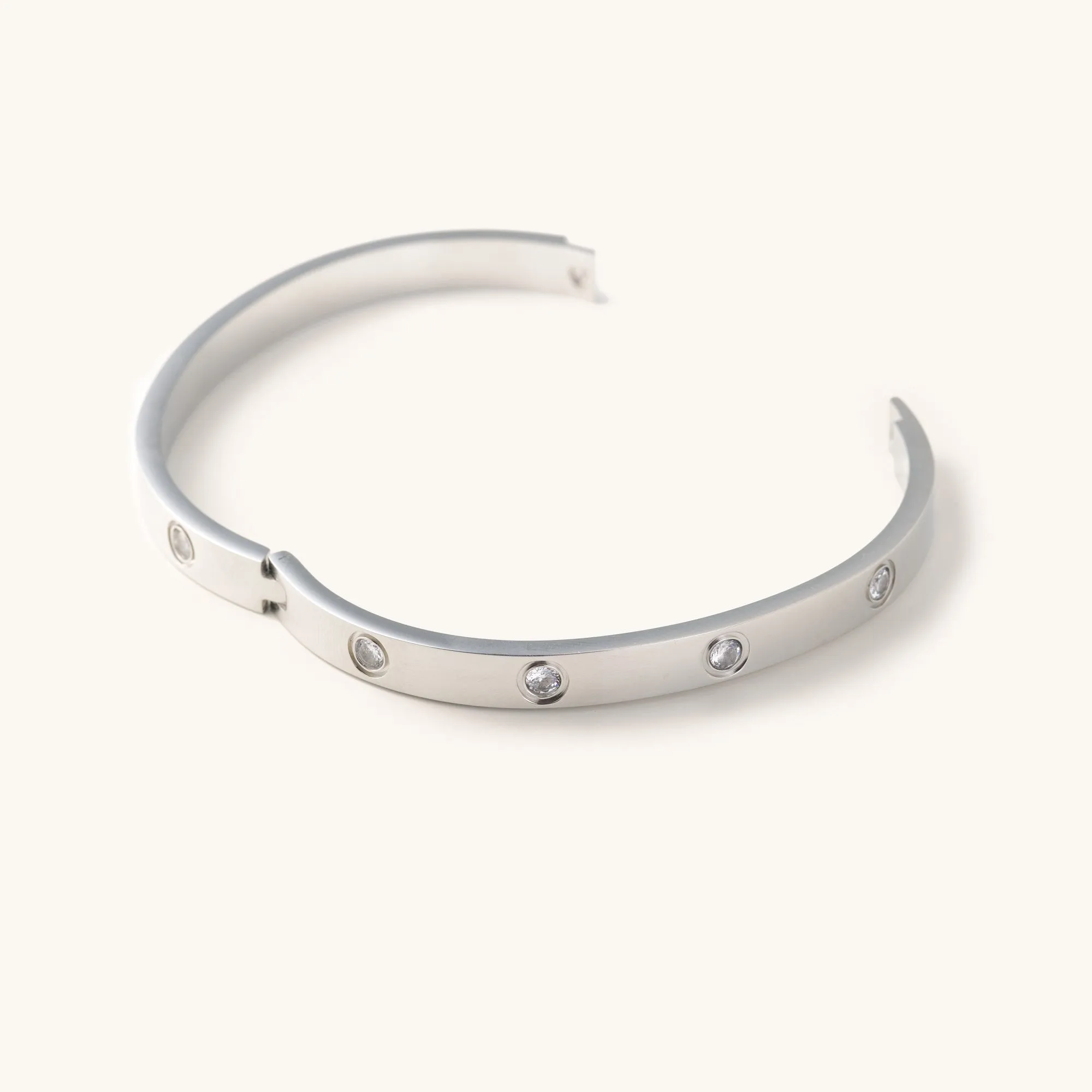 Corinne Silver Bangle Bracelet