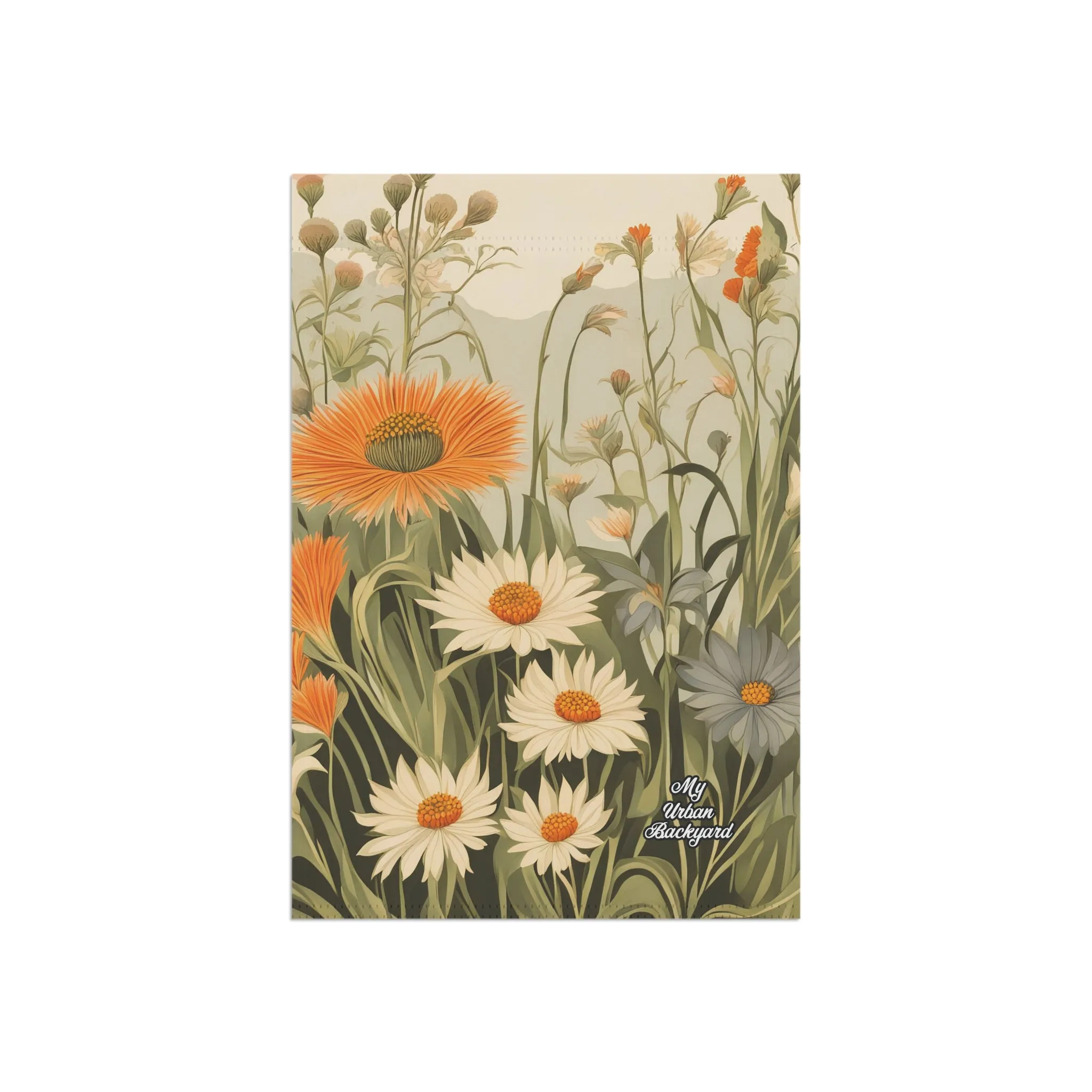 Daisy Wildflowers, Garden Flag for Yard, Patio, Porch, or Work, 12"x18" - Flag only