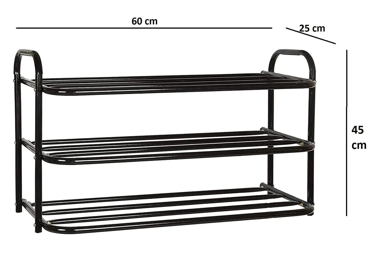 DAREV Heavy Metal Shoe Rack (4 Shelves) Foldable Open Book Shelf, Book Shelve, Shoe Rack, Shoes Storage Rack for Home Shoe Stand Shelf