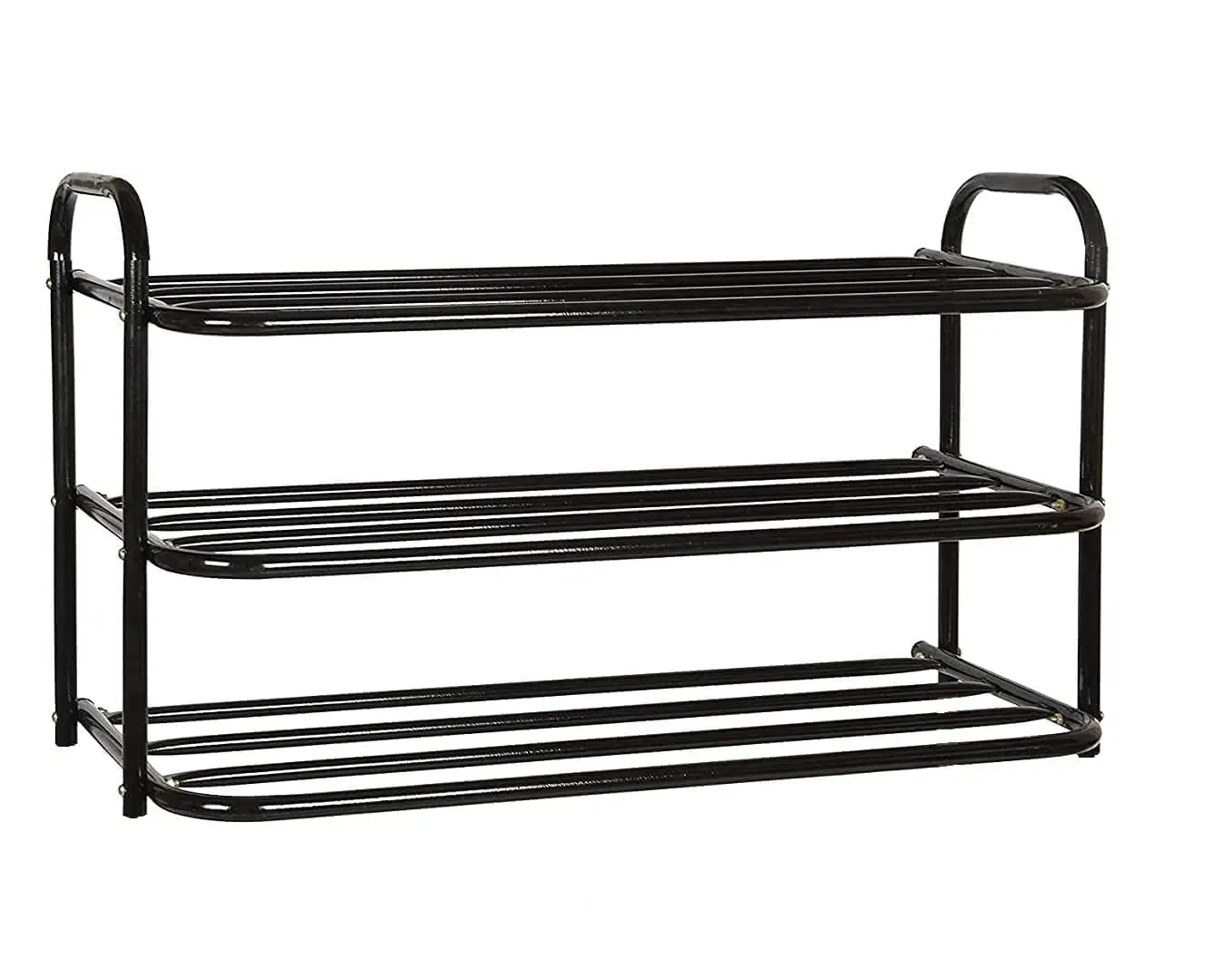 DAREV Heavy Metal Shoe Rack (4 Shelves) Foldable Open Book Shelf, Book Shelve, Shoe Rack, Shoes Storage Rack for Home Shoe Stand Shelf