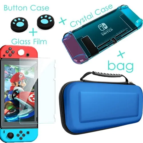 Detachable Crystal PC Transparent Case For Nintendo Nintend Switch NS NX Cases Hard Clear Back Cover Shell Coque Ultra Thin Bag