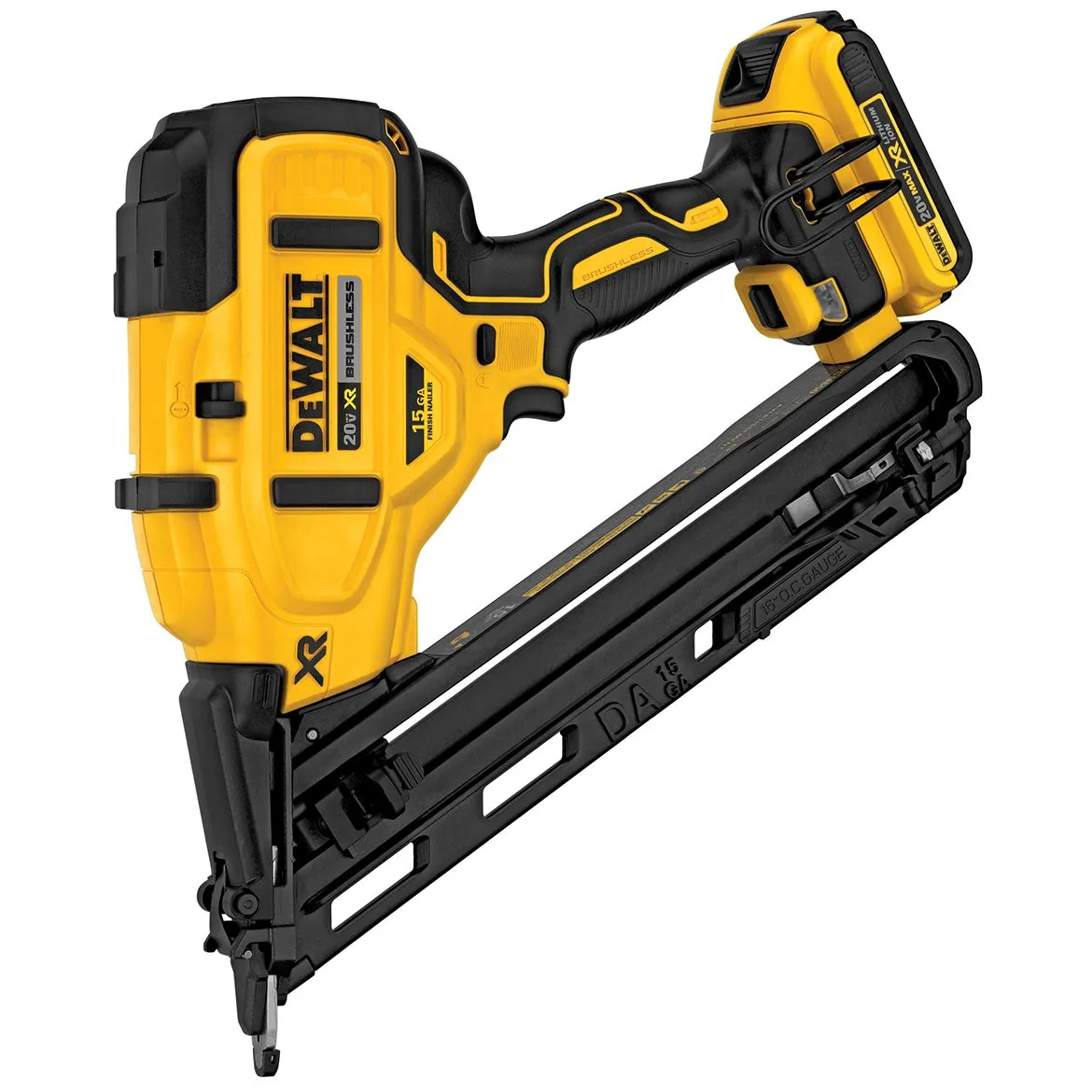 DeWALT DCN650D1 20V MAX XR 15-Gauge Cordless Angled Finish Nailer Kit