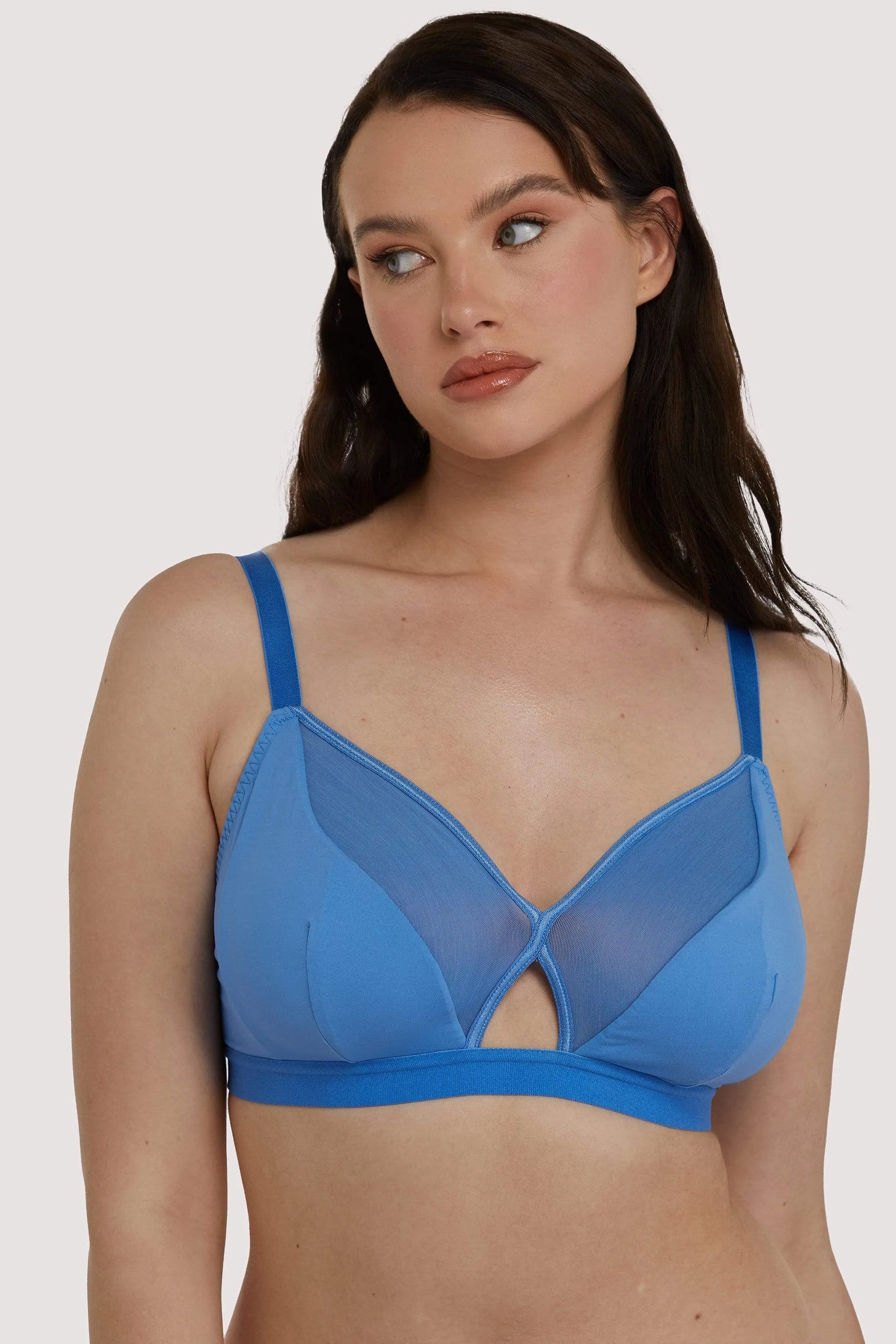 Get Up And Chill Bralette Denim Blue