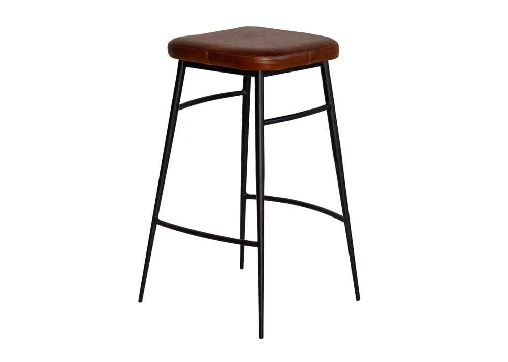 Glebe Backless Stool - Burnt Black