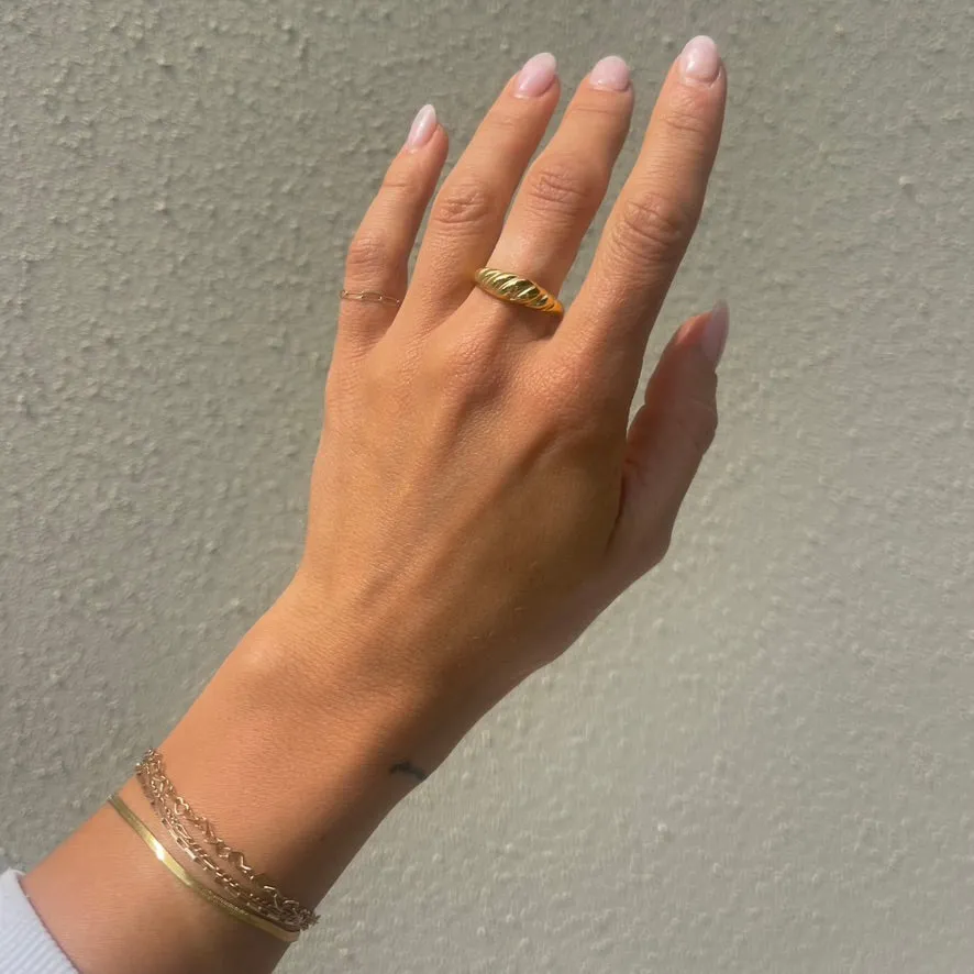 Gold Croissant Ring