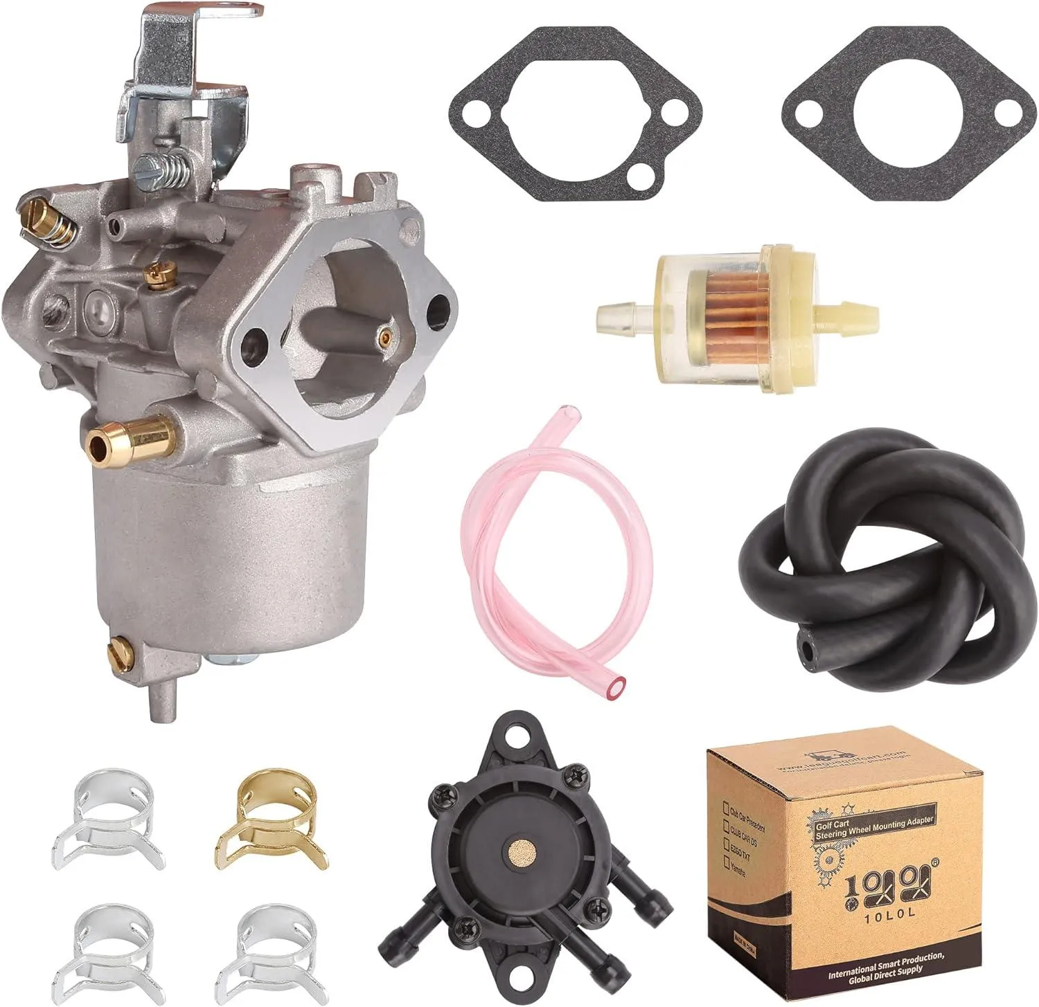 Golf Cart Carburetor Fuel Pump kit for 1998-2018 Club Car DS & Precedent - 10L0L