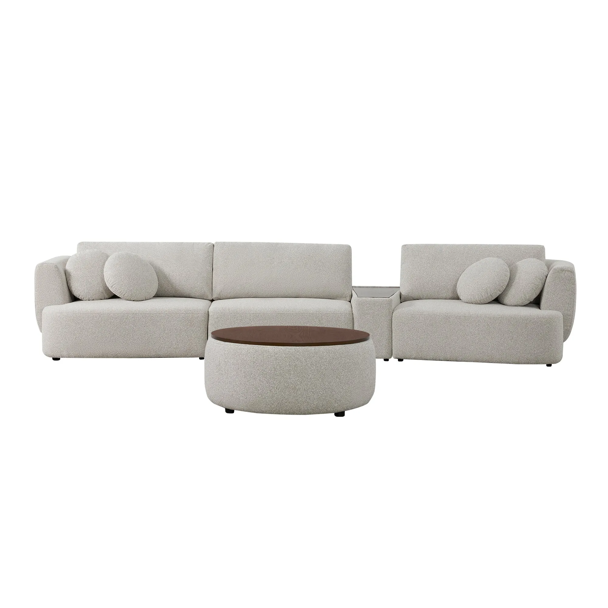 Grace 3-Seat Modular Curved Sofa