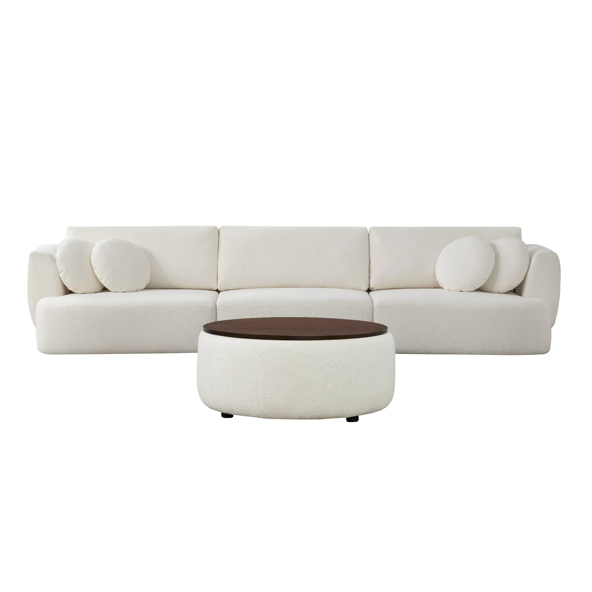 Grace 3-Seat Modular Curved Sofa