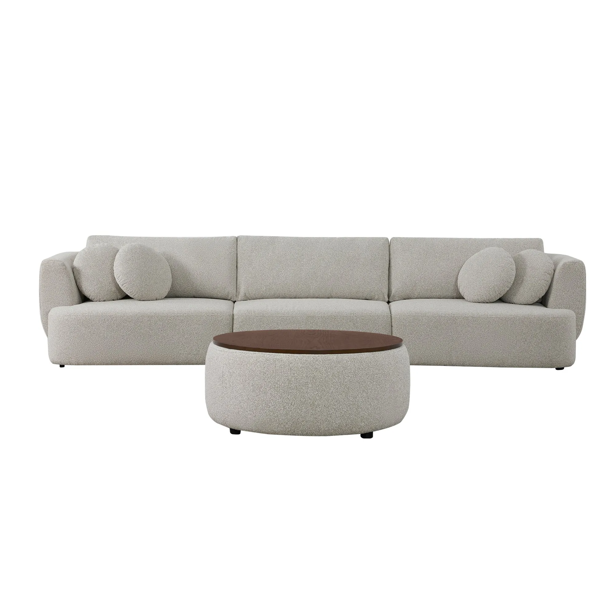 Grace 3-Seat Modular Curved Sofa