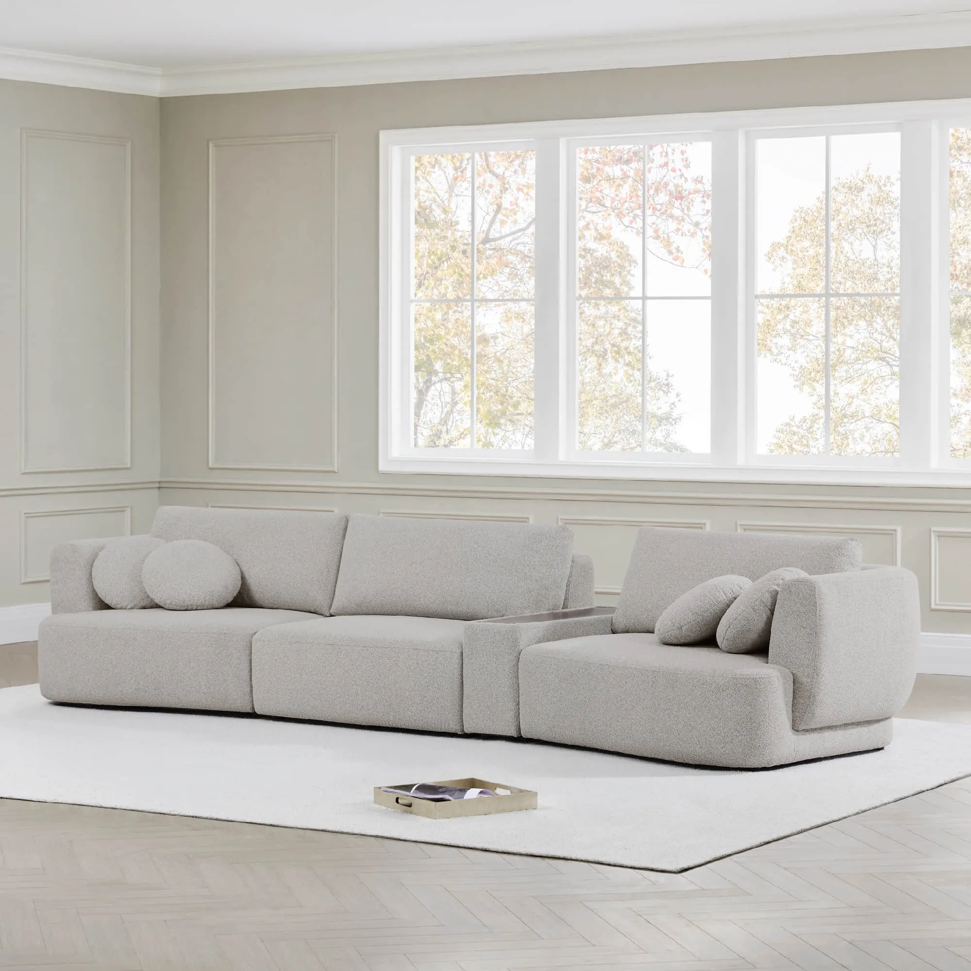 Grace 3-Seat Modular Curved Sofa