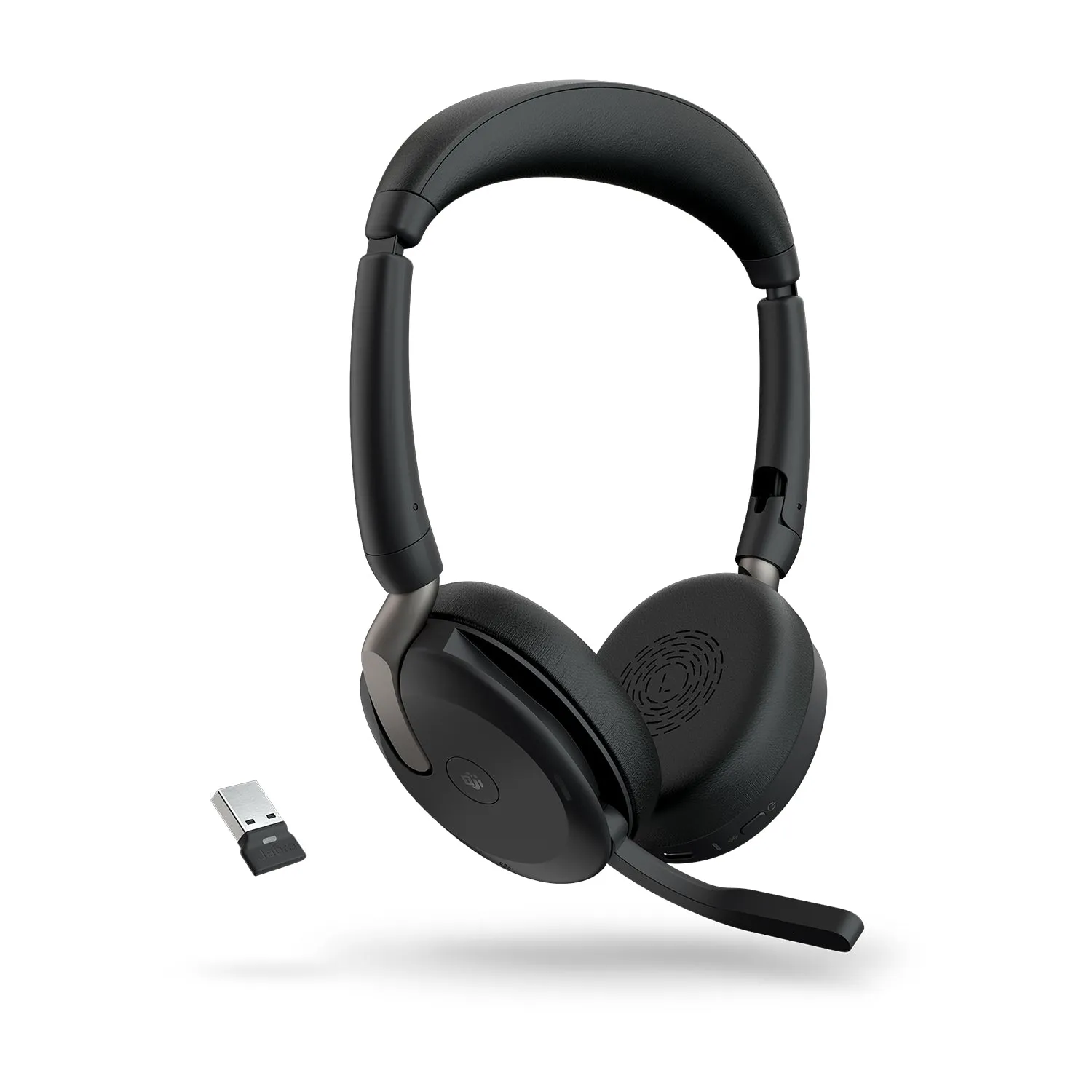 Jabra Evolve2 65 Flex Ms Stereo - Headset - On-Ear - Bluetooth - Wireless - Active Noise Cancelling - Usb-A - Black - Wi