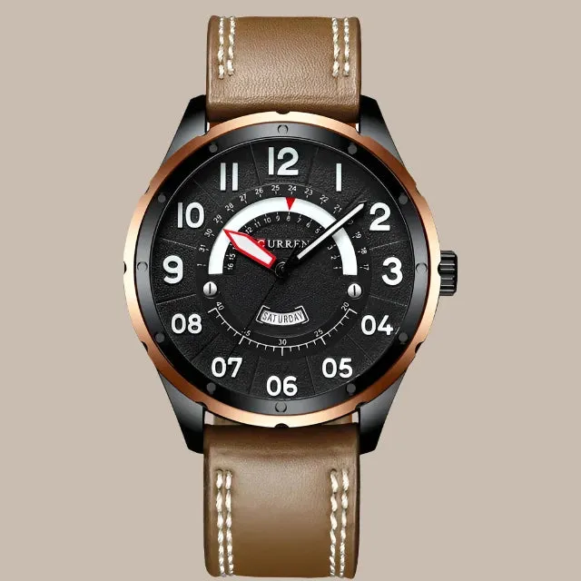 Leather Strap Men Waterproof Watches