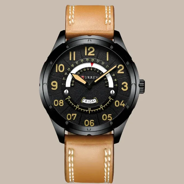 Leather Strap Men Waterproof Watches