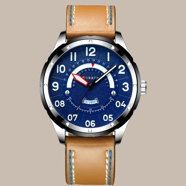 Leather Strap Men Waterproof Watches