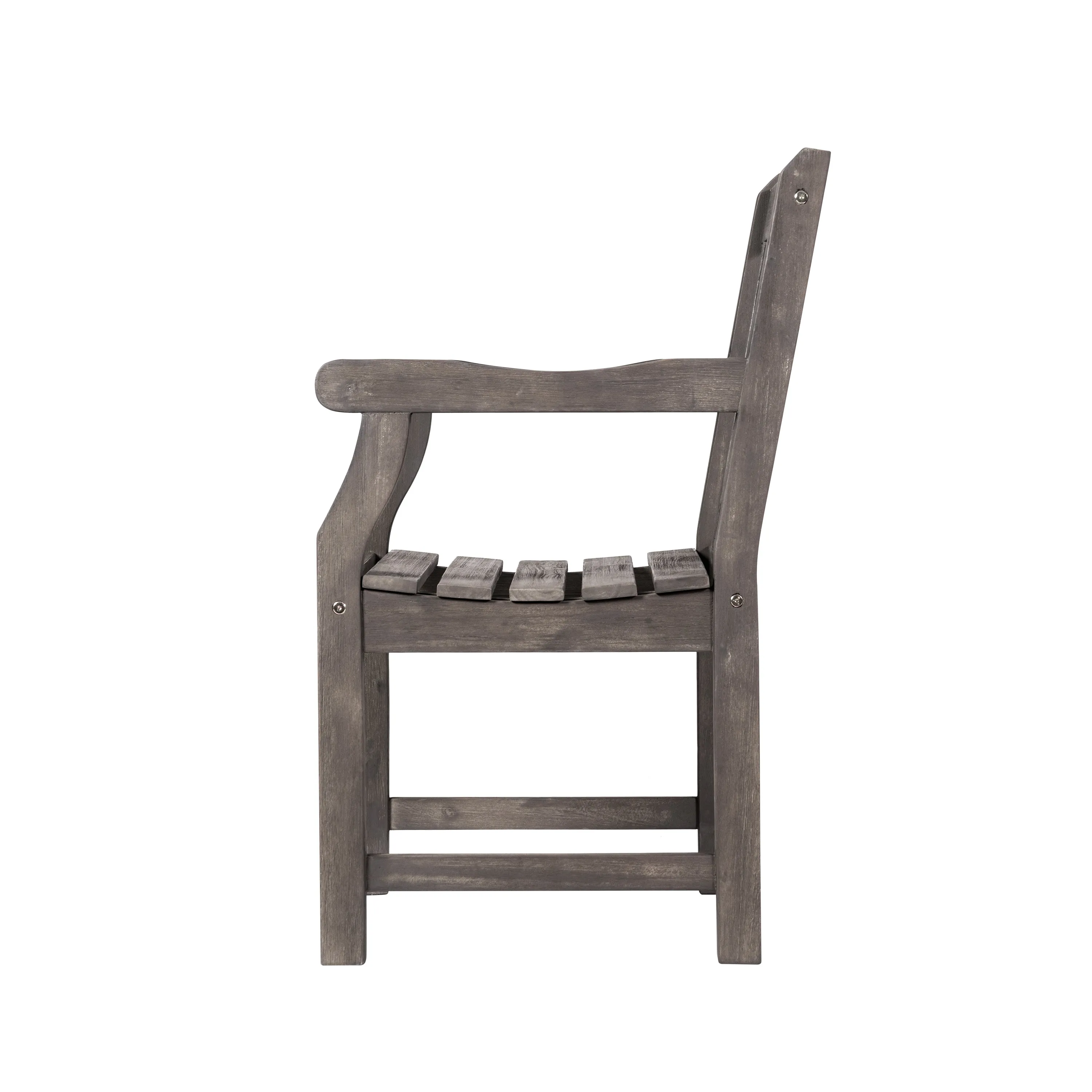 Lidwina Grey-washed Farmhouse Wood Patio Armchair