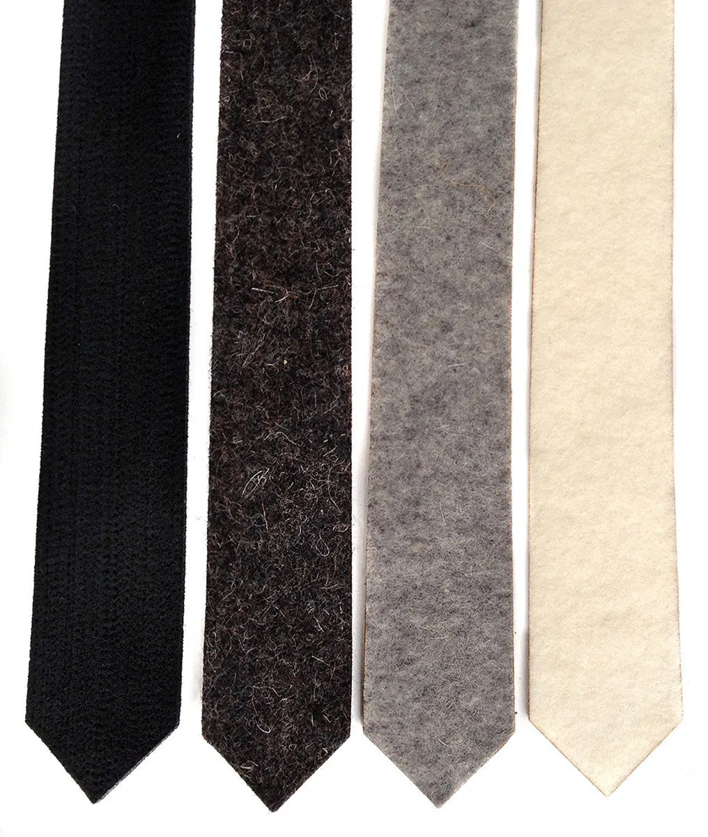 Light Grey Industrial Felt Necktie