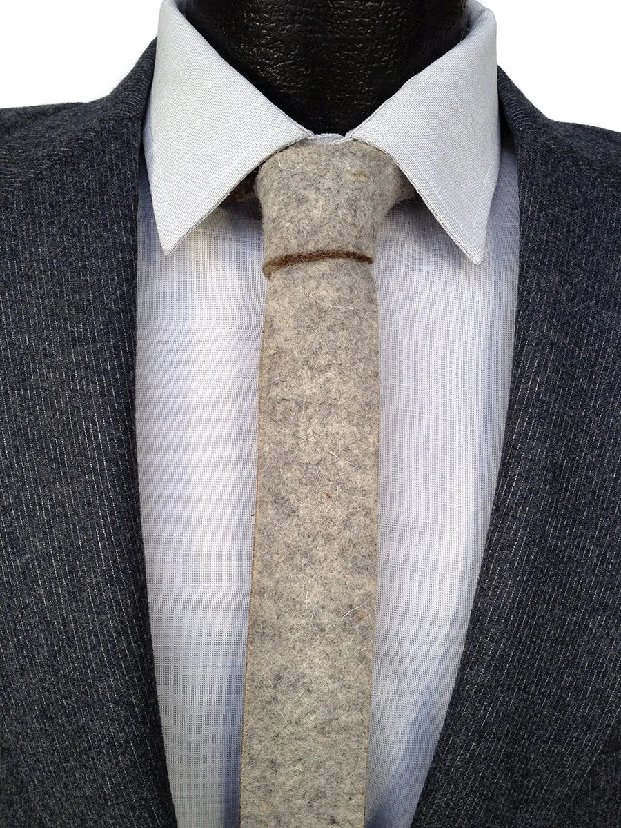 Light Grey Industrial Felt Necktie