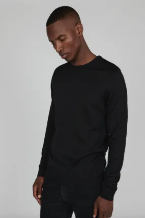 Matinique® MAPetro Merino Blend Crew Knit Jumper/Black - CORE SS24