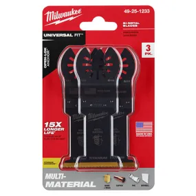 Milwaukee 49-25-1233 OPEN-LOK™ 1-3/8" TITANIUM ENHANCED BI-METAL MULTI-MATERIAL BLADES 3PK