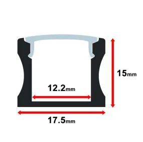 MOSS-ALM-1715 Cover Only - PMMA Milky - 1 Meter