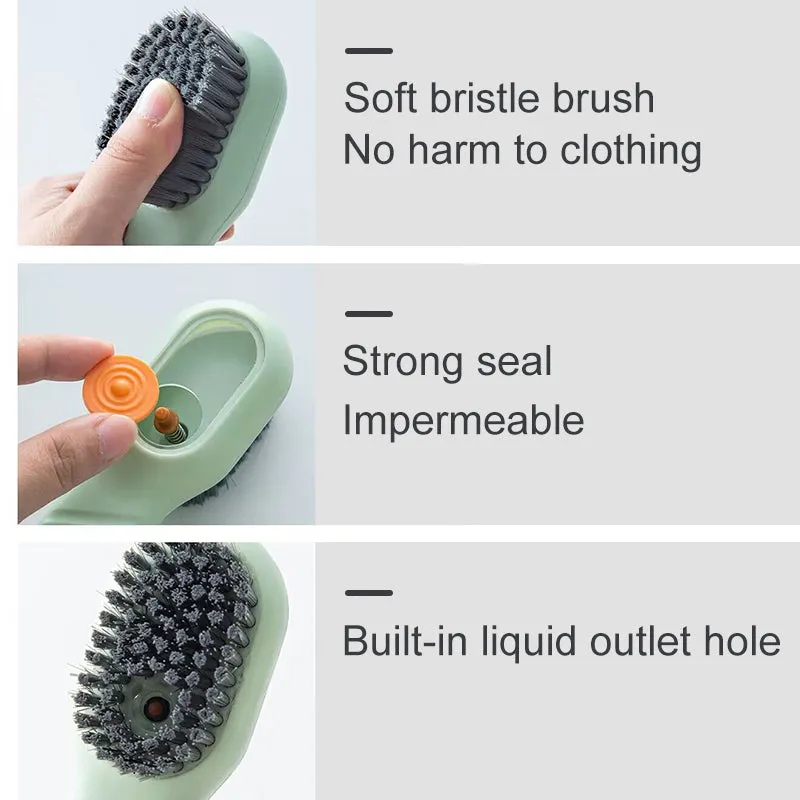 Multifunctional Cleaning Brush with Liquid Dispenser - Quick Foaming for Effortless Cleaning