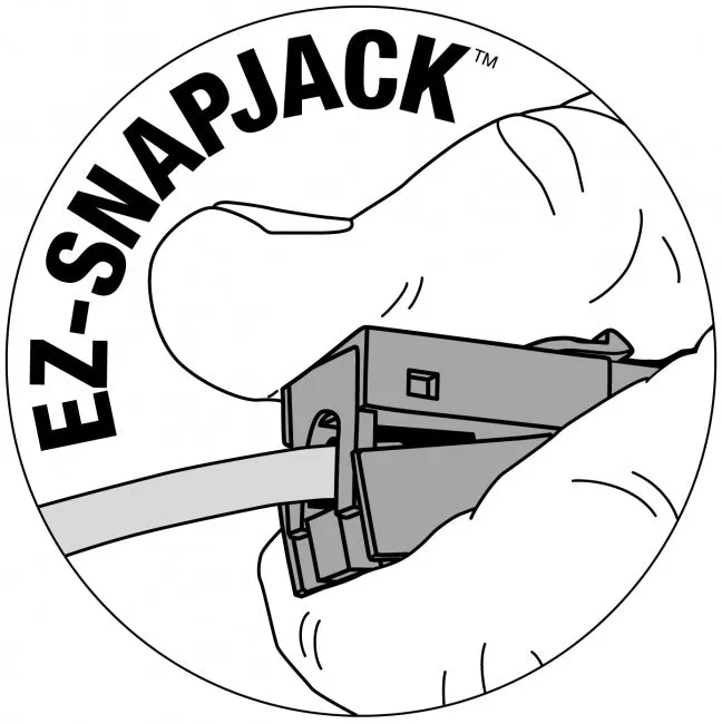 Platinum Tools 706WH-1 EZ-SnapJack Cat6 White, Bulk Bag 1 EA