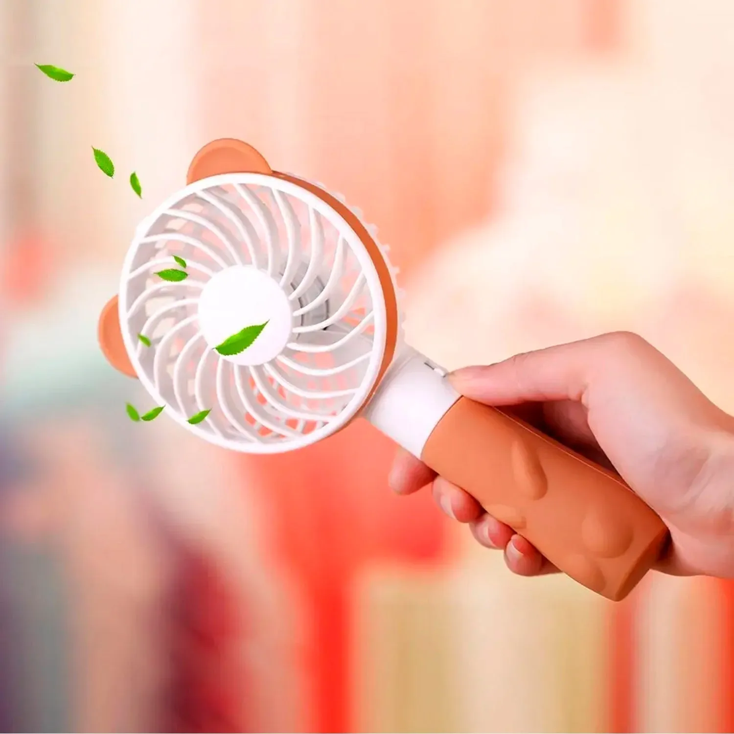 Portable Bear Styled Hand Fan Rechargeable Handheld Fan For Travel , home & Office Use (Battery Not Include)