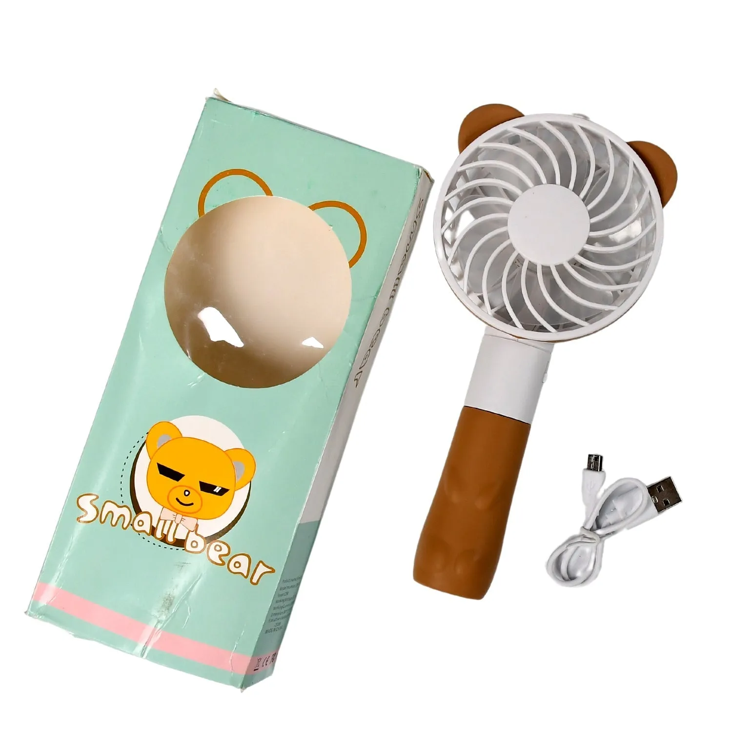 Portable Bear Styled Hand Fan Rechargeable Handheld Fan For Travel , home & Office Use (Battery Not Include)