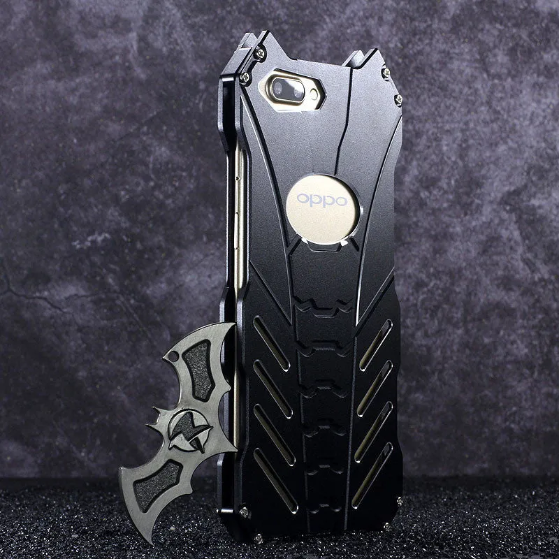 R-Just Batman Shockproof Aluminum Shell Metal Case with Custom Batarang Stent