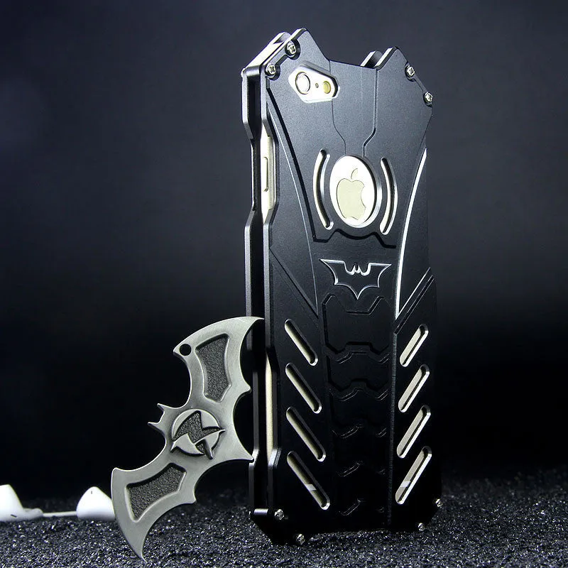 R-Just Batman Shockproof Aluminum Shell Metal Case with Custom Batarang Stent