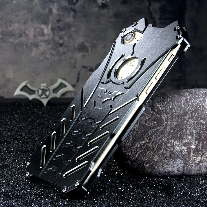 R-Just Batman Shockproof Aluminum Shell Metal Case with Custom Batarang Stent