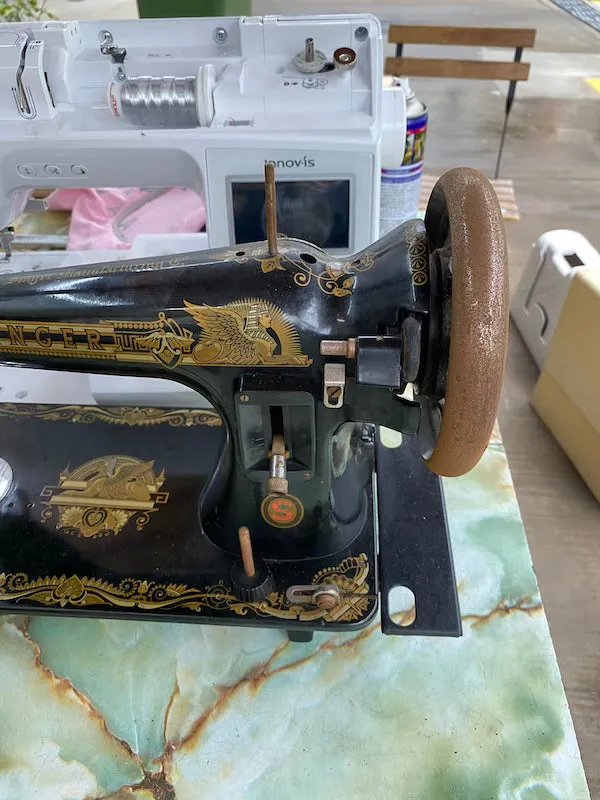 Restoration & Refurbishment Service of Vintage Traditional Sewing Machine - Chroming Parts, Lacquer Machine, Stand & Table