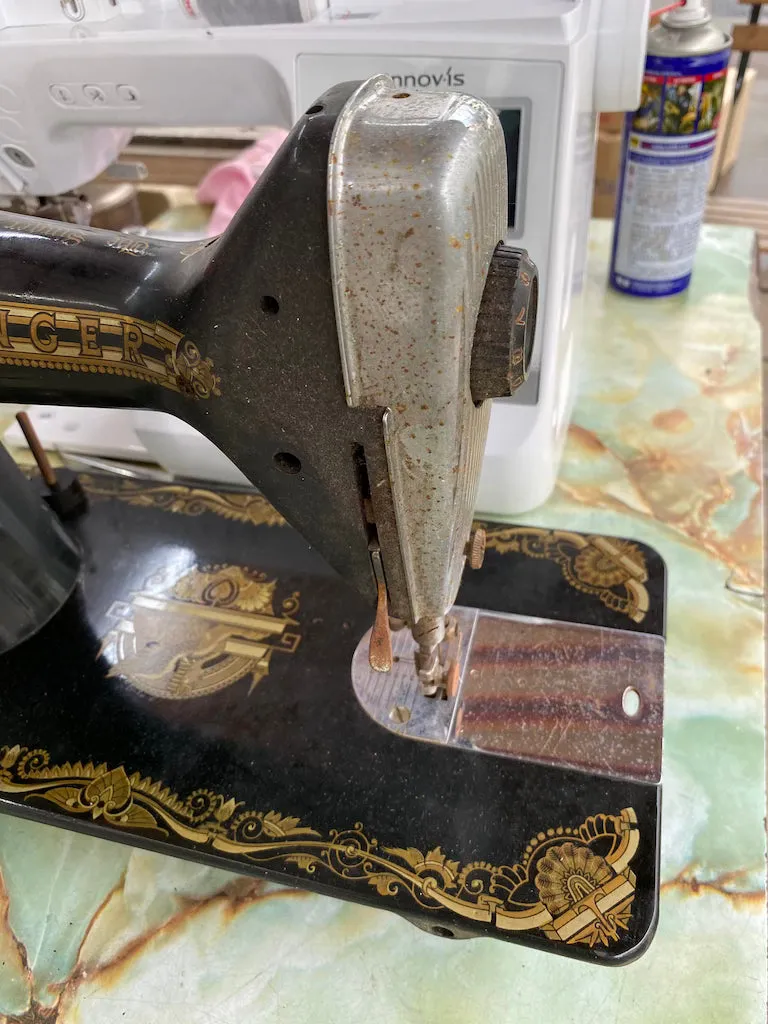 Restoration & Refurbishment Service of Vintage Traditional Sewing Machine - Chroming Parts, Lacquer Machine, Stand & Table